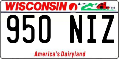 WI license plate 950NIZ