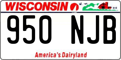 WI license plate 950NJB