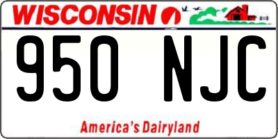 WI license plate 950NJC
