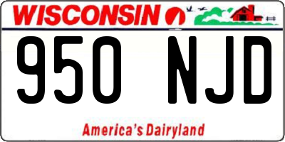 WI license plate 950NJD