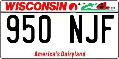 WI license plate 950NJF