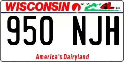 WI license plate 950NJH