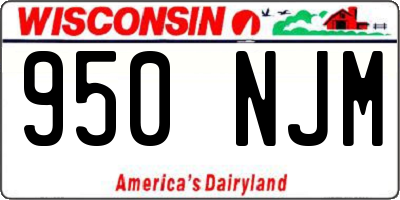 WI license plate 950NJM