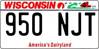 WI license plate 950NJT