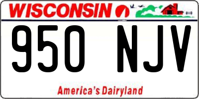 WI license plate 950NJV