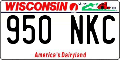 WI license plate 950NKC