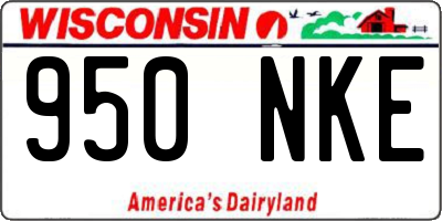 WI license plate 950NKE