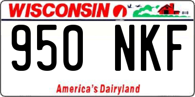 WI license plate 950NKF