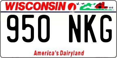 WI license plate 950NKG