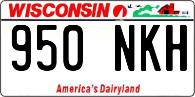 WI license plate 950NKH