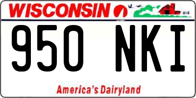 WI license plate 950NKI