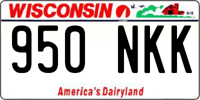 WI license plate 950NKK