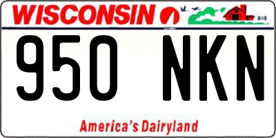 WI license plate 950NKN