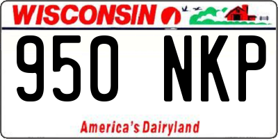 WI license plate 950NKP