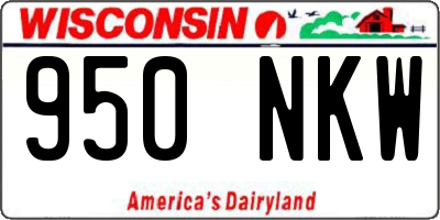 WI license plate 950NKW