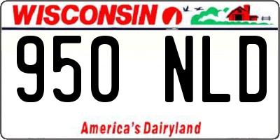 WI license plate 950NLD