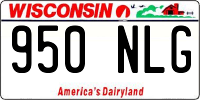 WI license plate 950NLG
