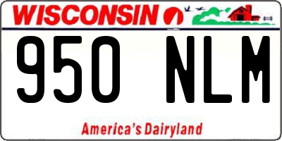 WI license plate 950NLM