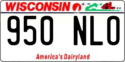WI license plate 950NLO