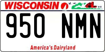 WI license plate 950NMN