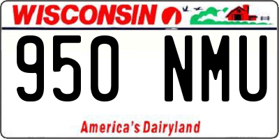 WI license plate 950NMU