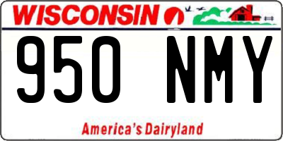 WI license plate 950NMY