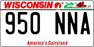 WI license plate 950NNA