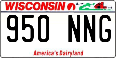 WI license plate 950NNG
