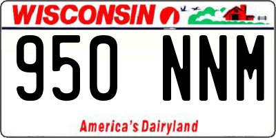 WI license plate 950NNM