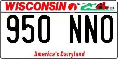 WI license plate 950NNO