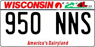 WI license plate 950NNS