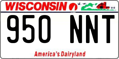 WI license plate 950NNT