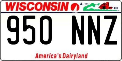 WI license plate 950NNZ