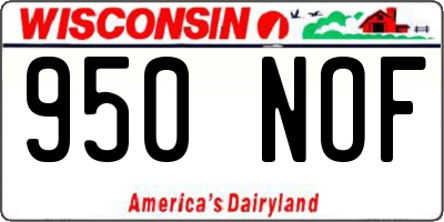 WI license plate 950NOF