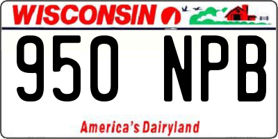 WI license plate 950NPB