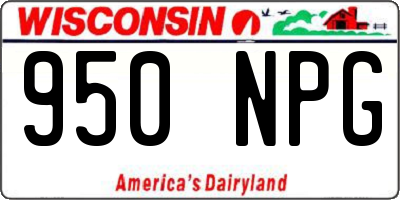 WI license plate 950NPG