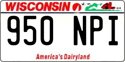 WI license plate 950NPI