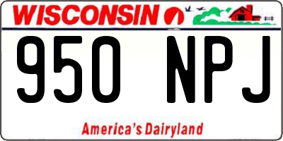 WI license plate 950NPJ
