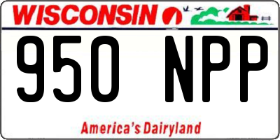 WI license plate 950NPP