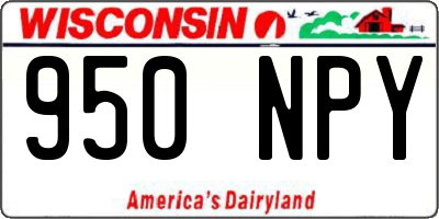 WI license plate 950NPY