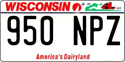 WI license plate 950NPZ