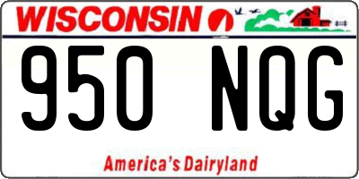 WI license plate 950NQG
