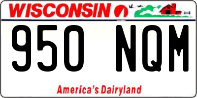 WI license plate 950NQM