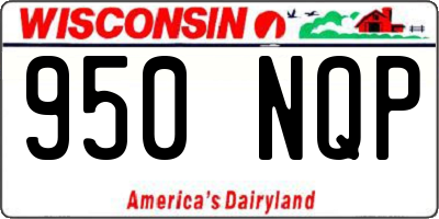 WI license plate 950NQP