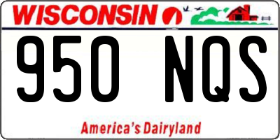 WI license plate 950NQS