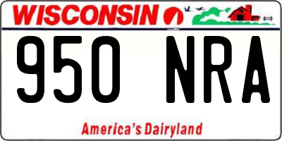 WI license plate 950NRA