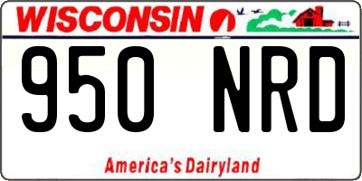 WI license plate 950NRD