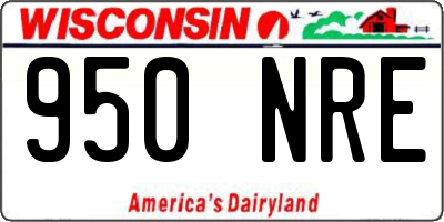 WI license plate 950NRE