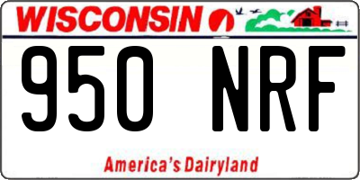 WI license plate 950NRF