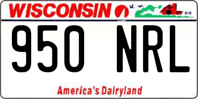 WI license plate 950NRL